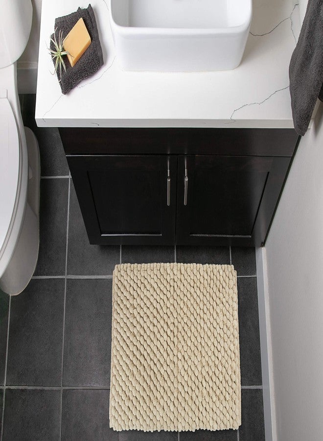 DII Ultra Soft Chenille Bath Mat, Chunky Popcorn Bath Rug, 17x24", Taupe - Image 5